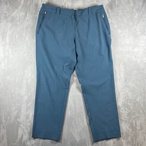 Nike Golf Tour Performance Dri-Fit Polka Dot Cropped Pants Women's Size 14 Blue
